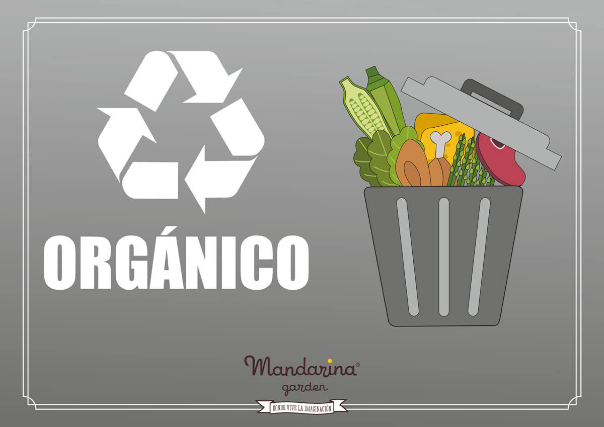 Cartel para reciclar basura orgánica en casa